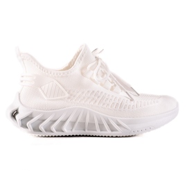 TRENDI Weiße Textil-Sneakers