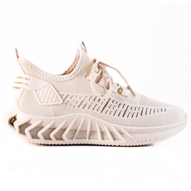 TRENDI Beige Textil-Sneakers