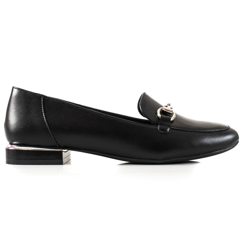 Loafer auf Sergio Leones Flat Heels schwarz