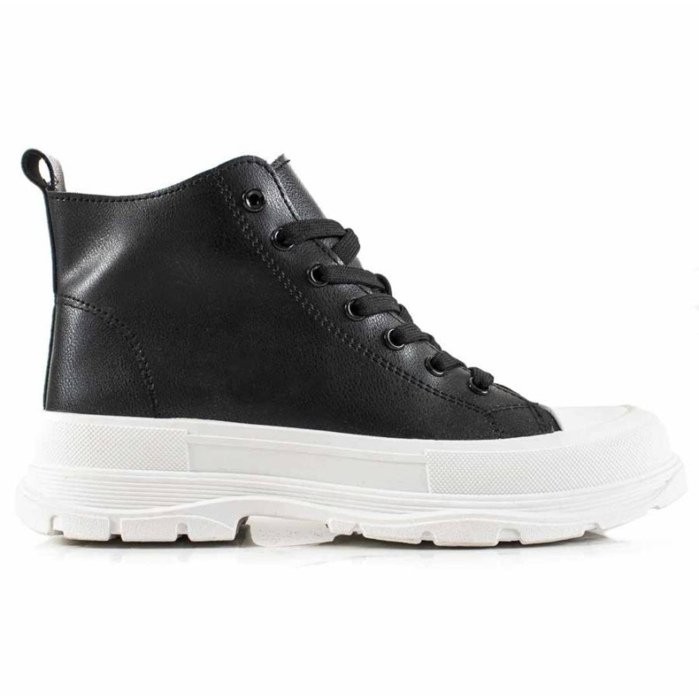 TRENDI Hohe schwarze Turnschuhe