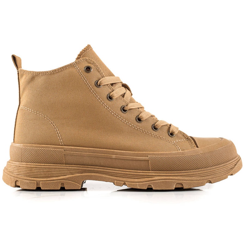 Forever Folie Kamel Turnschuhe auf der Plattform braun