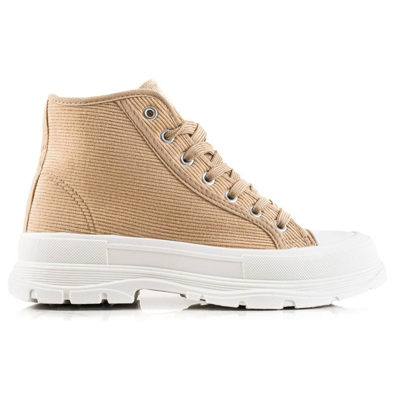 Sweet Shoes Hohe Sneakers aus Wildleder beige braun