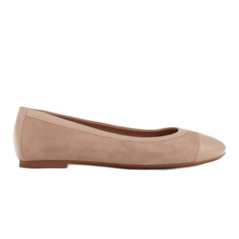 Marco Shoes Bequeme Ballerinas mit Besatz beige