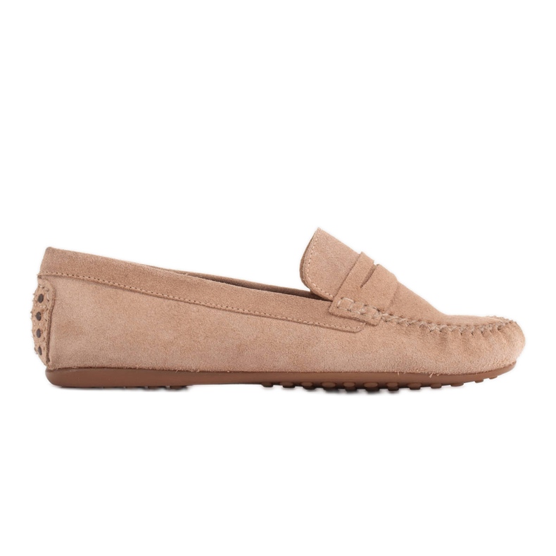 Marco Shoes Bequeme Loafer aus weichem Leder beige