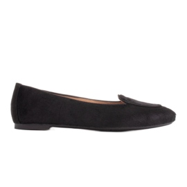 Marco Shoes Ballerinas aus Leder mit Haaren schwarz