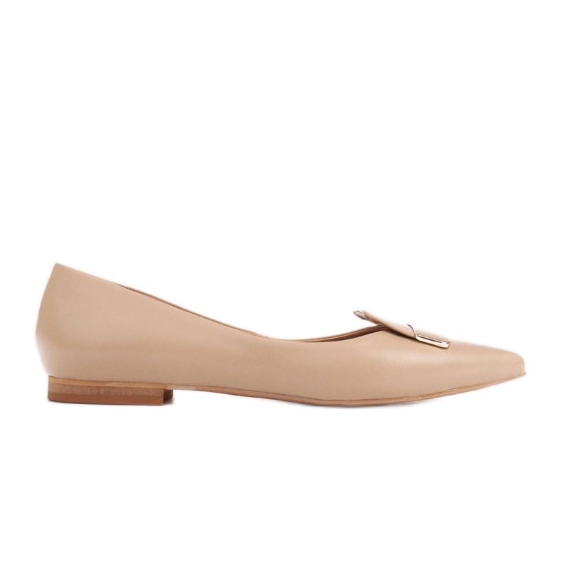Marco Shoes Ballerinas mit Zierzunge beige