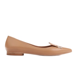 Marco Shoes Ballerinas mit Zierzunge beige braun
