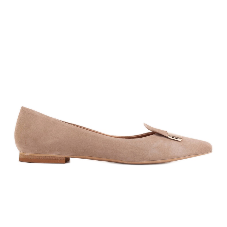 Marco Shoes Ballerinas mit Zierzunge beige