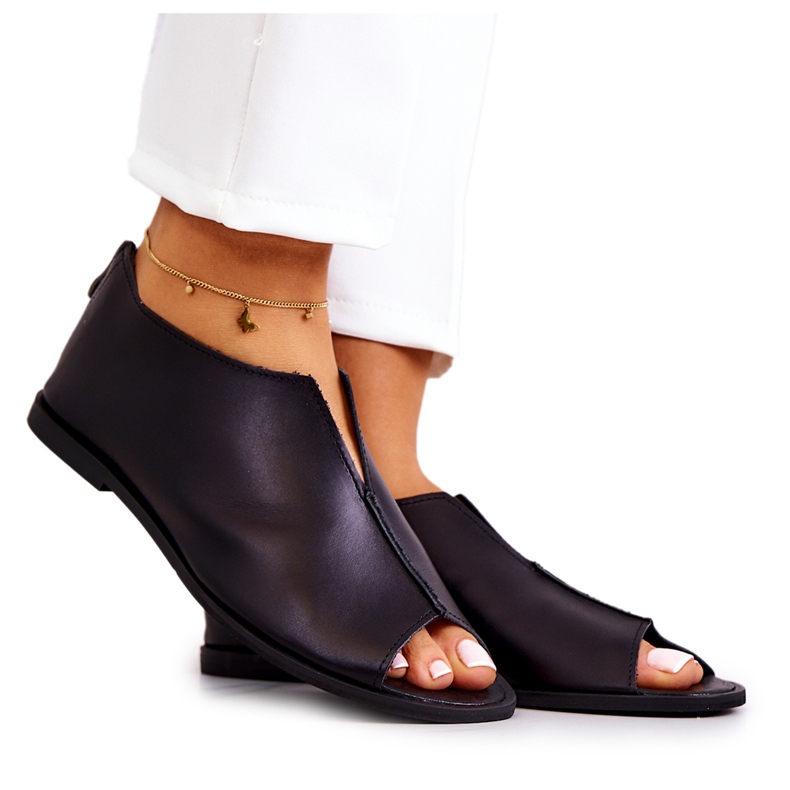 Lederschuhe mit Reißverschluss Nicole 2718/001 Schwarz