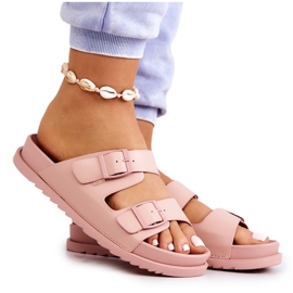 S.Barski Gummihausschuhe mit Schnalle Rosa Corina