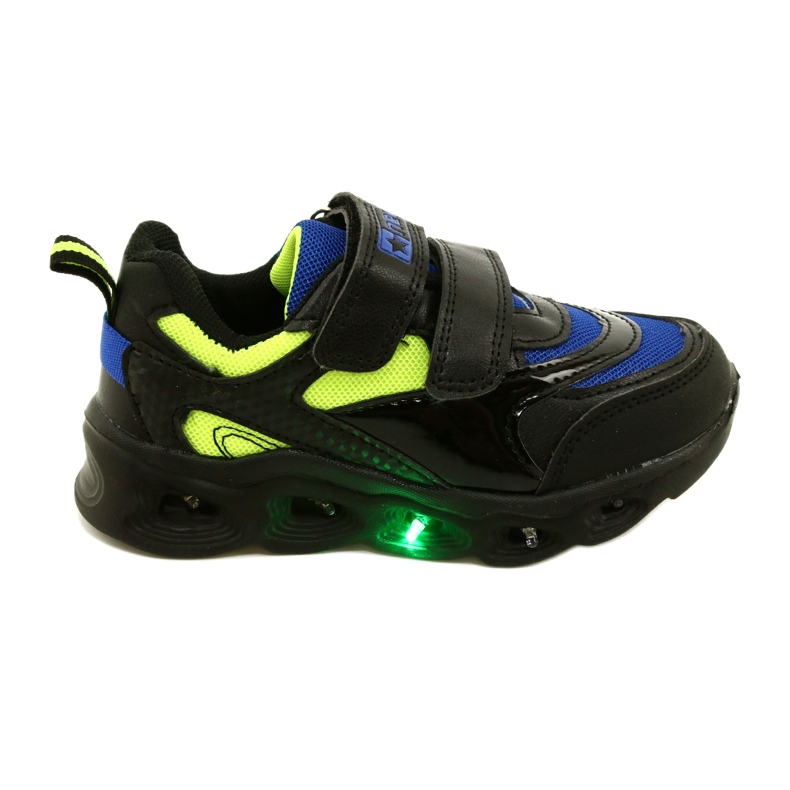 ADI Sportschuhe LED leuchtender Klettverschluss News 22DZ32-4836 Royal schwarz blau grün