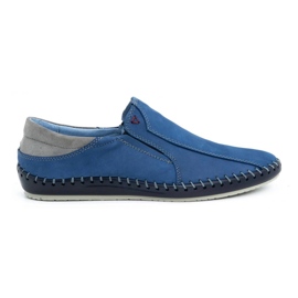 Olivier Herrenschuhe Ledermokassins 936MA blau