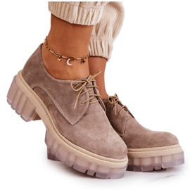 Modischer Wildleder Loafer Beige Lauriss