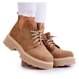 Schuhe auf der massiven Sohle Nicole 2701/060 Beige