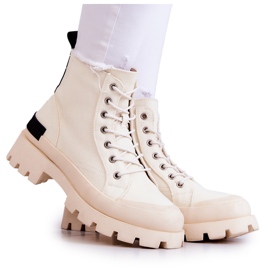 S.Barski Damen Sneaker, Stiefel, Hellbeige Larina