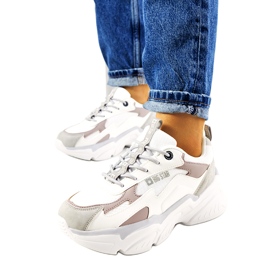 Damen Sneaker Big Star HH274255 beige weiß