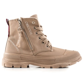 Sabatina Turnschuhe mit Reißverschluss beige