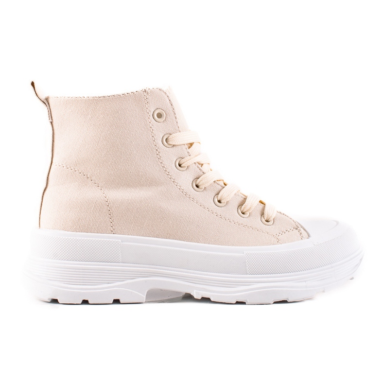 TRENDI Beige hohe Turnschuhe