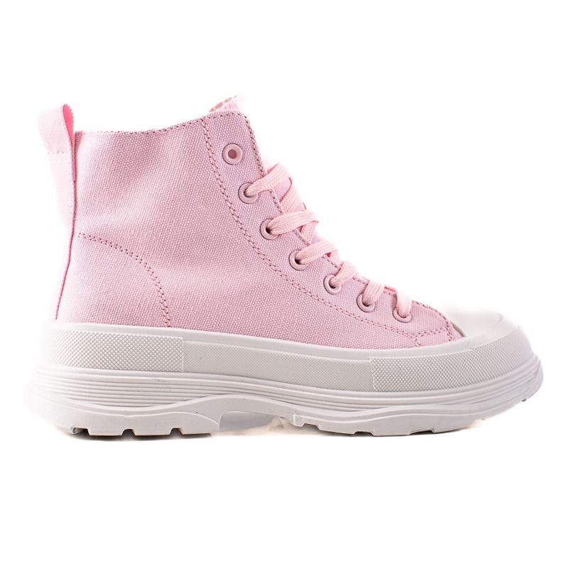 TRENDI Hohe rosa Turnschuhe