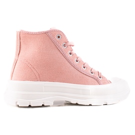 Sweet Shoes Hohe Sneakers aus Wildleder rosa
