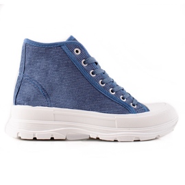 Sweet Shoes Hohe Sneakers aus Wildleder blau