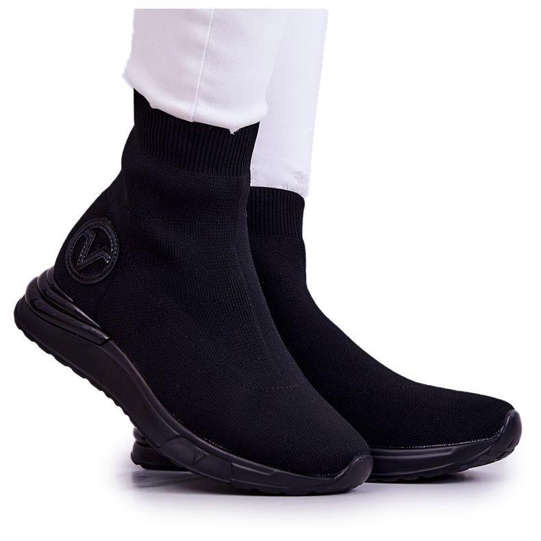 Vinceza Schwarze Sportsocken für Damen Runaway