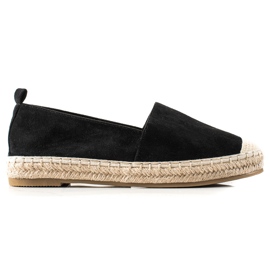 Bestelle Espadrilles aus schwarzem Wildleder
