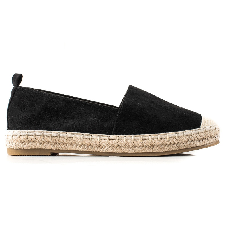 Bestelle Espadrilles aus schwarzem Wildleder