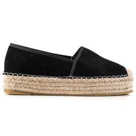 Bestelle Schwarze Espadrilles auf der Plattform