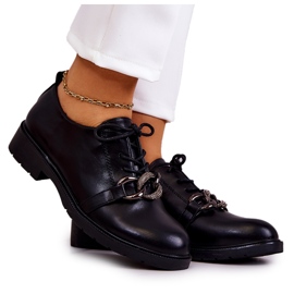 S.Barski Lederschuhe mit schwarzem Larosa-Ornament