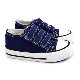 Kinder-Turnschuhe mit Klettverschluss Marineblau Bernie