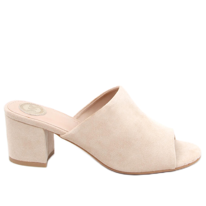 Alessia Beige Absatzpantoffeln