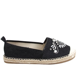 Espadrilles mit Birbal Black-Steinen schwarz