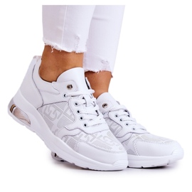 S.Barski Damen-Sneakers mit Keilabsatz aus Leder Weiß Phiness