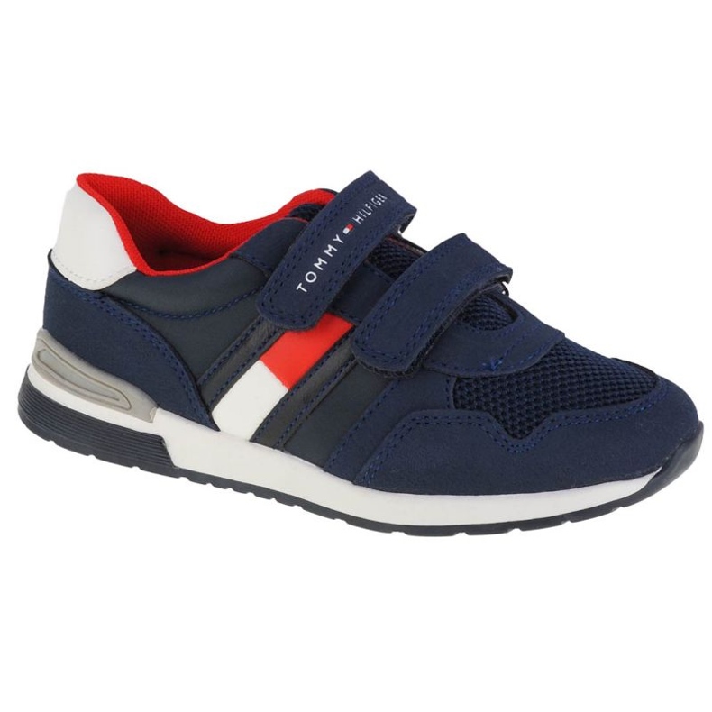 Tommy Hilfiger Niedrig geschnittener Sneaker mit Klettverschluss Jr. T1B4-30481-0732800 navy blau