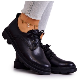 S.Barski Klassische Oxford-Schuhe für Damen Schwarz Colton