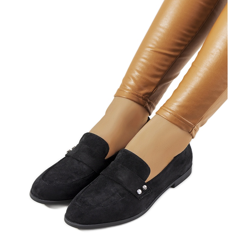 Schwarze Fioretta-Slipper