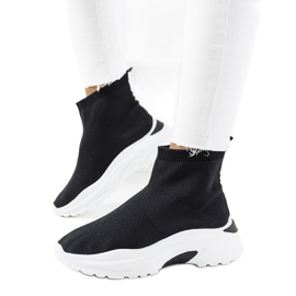 Schwarze High-Top-Sneaker