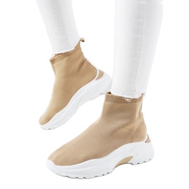 Braune High-Top-Sneaker