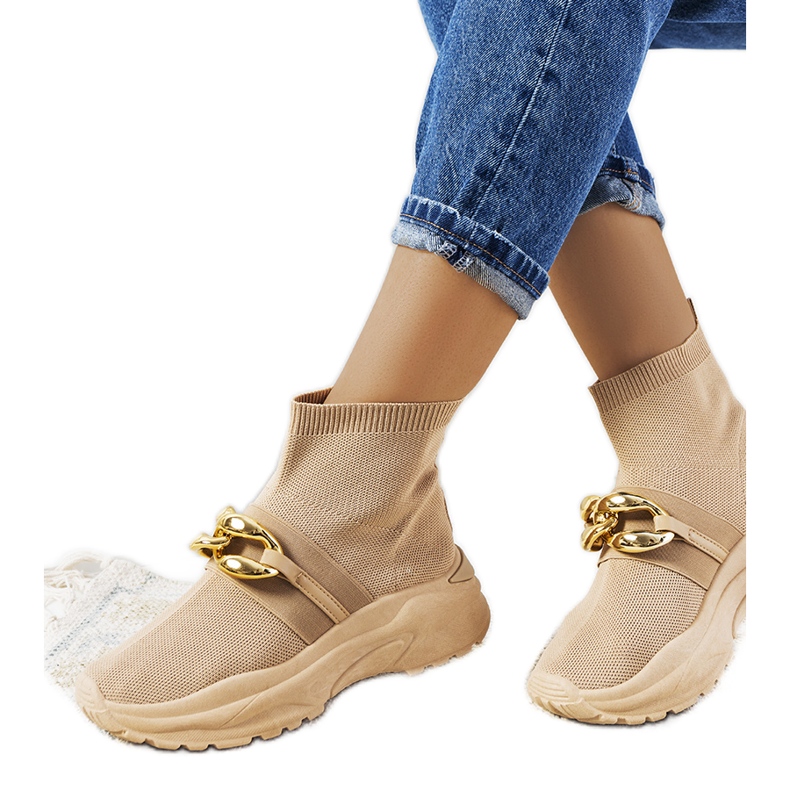 Braune High-Top-Sneaker