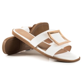 W. Potocki Elegante Potocki-Hausschuhe weiß