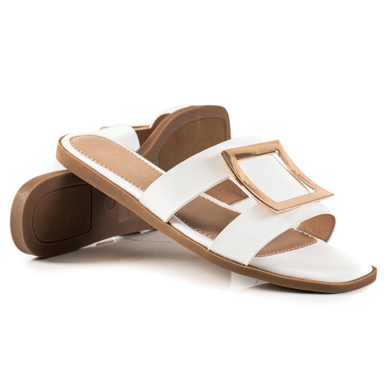 W. Potocki Elegante Potocki-Hausschuhe weiß