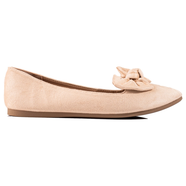 W. Potocki Ballerinas mit Potocki-Schleife beige