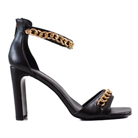 W. Potocki Elegante Potocki-Sandalen schwarz