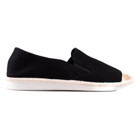 TRENDI Lässige schwarze Espadrilles