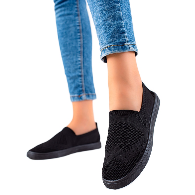 Bona Schwarze Slipper