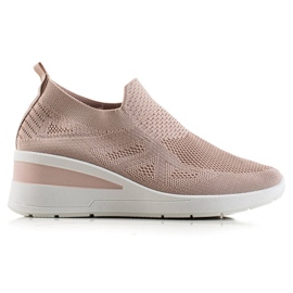 TRENDI Sneakers mit Keilabsatz rosa