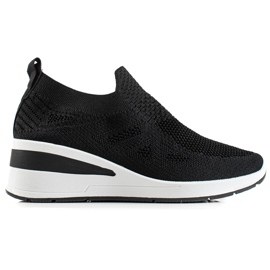 TRENDI Sneakers mit Keilabsatz schwarz