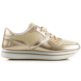 TRENDI Goldene Turnschuhe