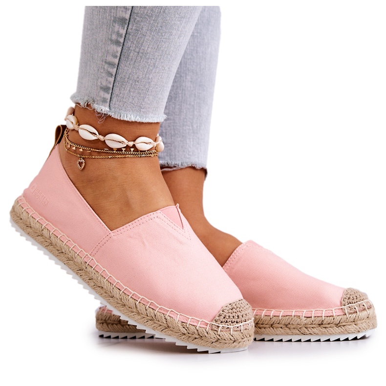 Espadrilles auf geflochtener Sohle Big Star HH274496 Pink rosa